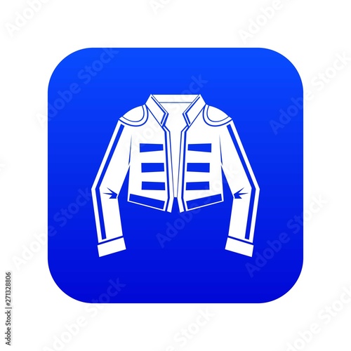 Costume of toreador icon digital blue for any design isolated on white vector illustration