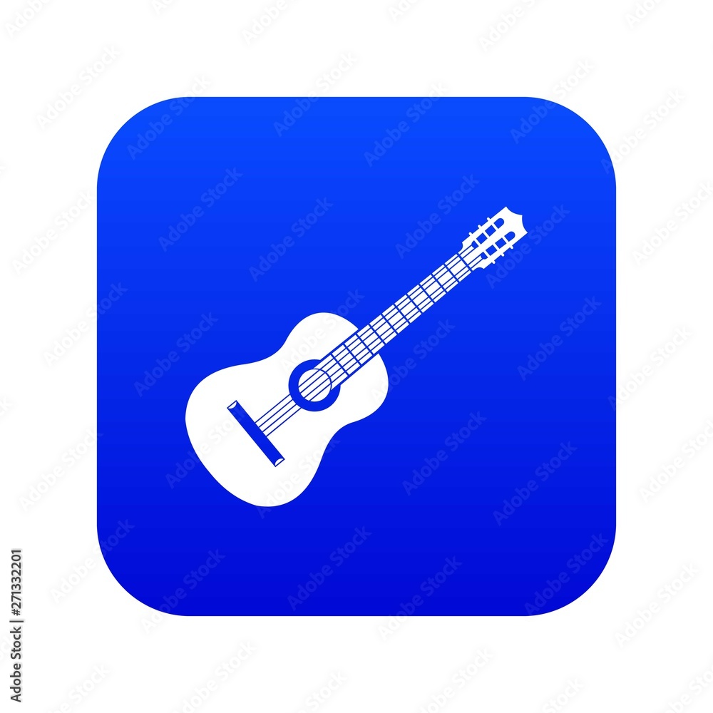 Guitar icon digital blue for any design isolated on white vector illustration Guitar icon digital blue for any design isolated on white vector illustration