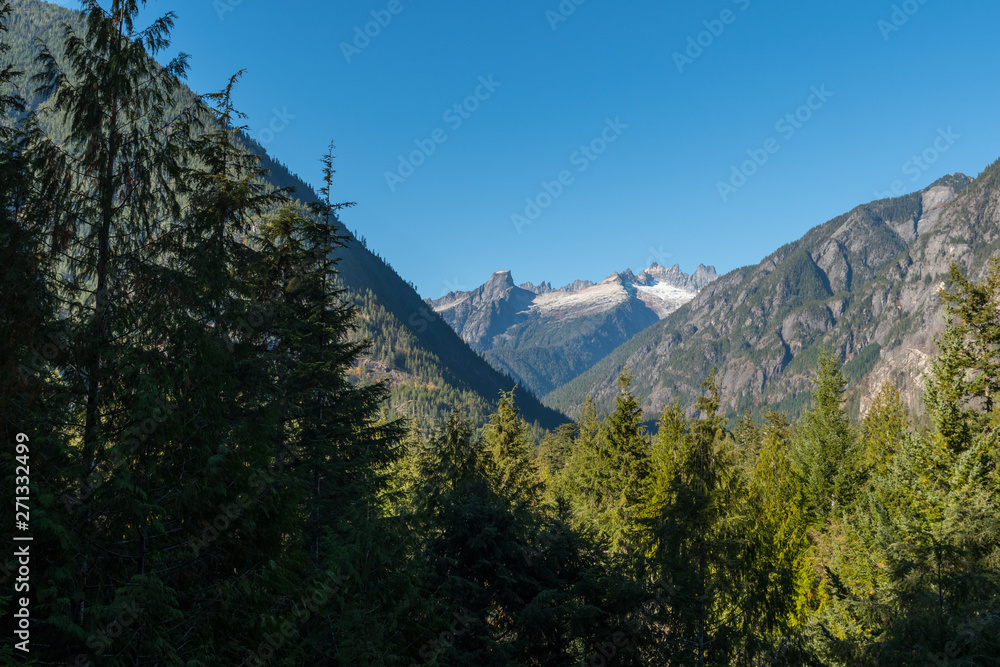 The Southern Picket Range viewed from the visitors center in Rockport North Cascades National Park