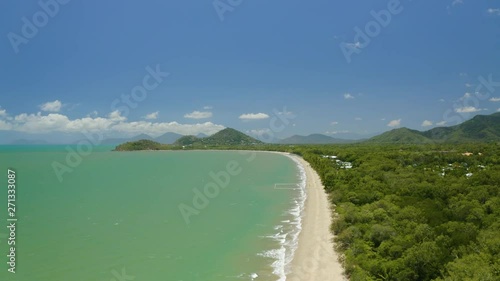 Wallpaper Mural Aerial, beautiful view on australian coast and Clifton Beach in Cairns, Queensland Torontodigital.ca