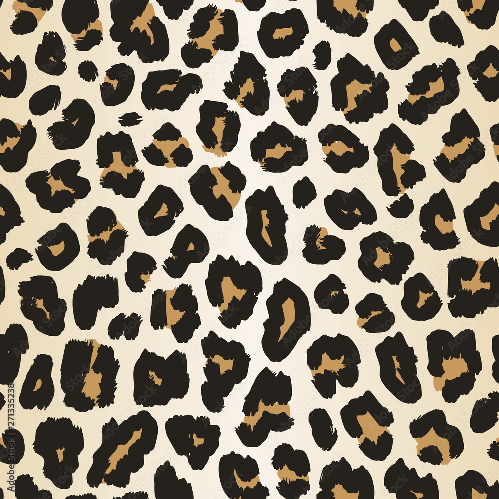 Leopard skin pattern. Vector seamless background. Realistic animal print  texture of jaguar, leopard, cheetah, panther, leopard. Black and brown  spots on beige background. Repeatable decorative design Stock Vector |  Adobe Stock