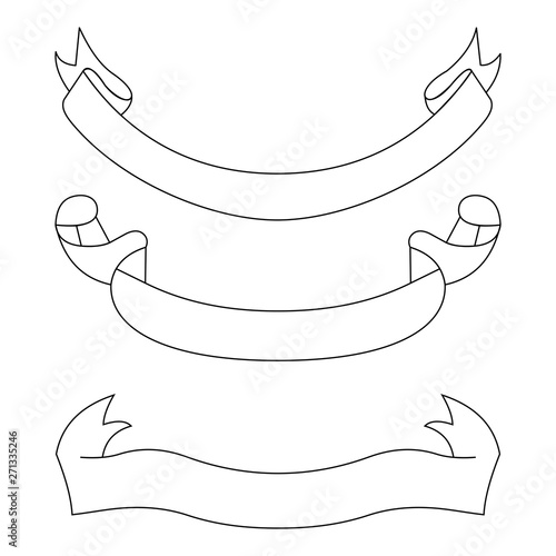 Set of ribbons. Vector illu...