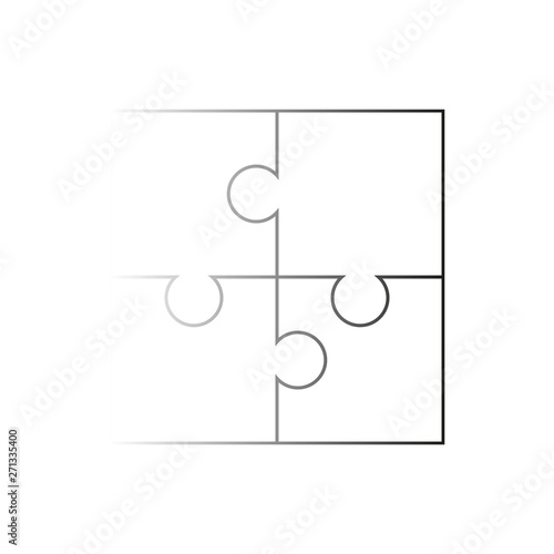 White puzzle, halftone vect...