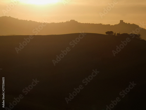 Wallpaper Mural Hilly landscape at sunset. Torontodigital.ca