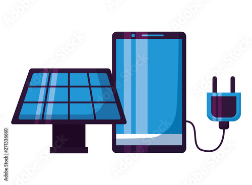 smartphone solar panel electric plug