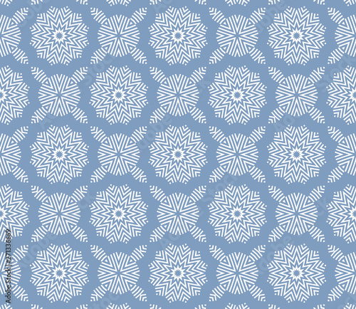 Blue pattern with geometric design