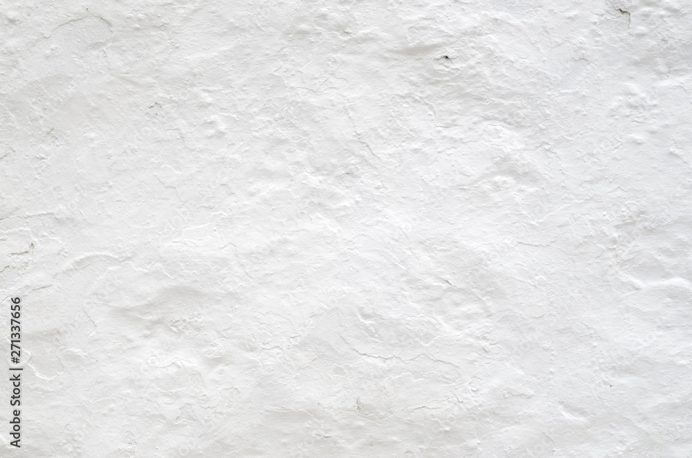 New white painted old plaster on wall - obrazy, fototapety, plakaty 