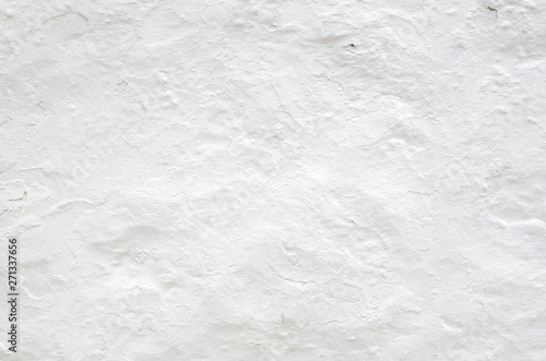 New white painted old plaster on wall photo