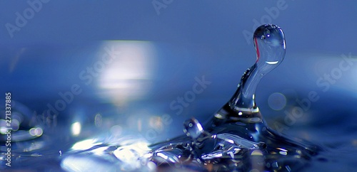 Water droplet splash, making a cool shape. 