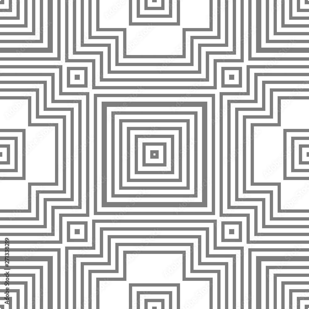 Grey and white pattern with geometric ornament Grey and white pattern with geometric ornament