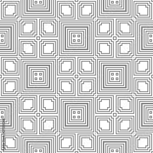 Grey and white pattern with geometric ornament