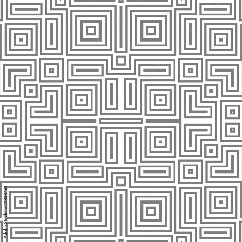 Grey and white pattern with geometric ornament Grey and white pattern with geometric ornament