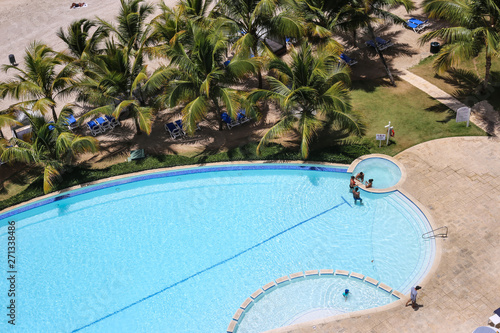 swimming pool in a resort