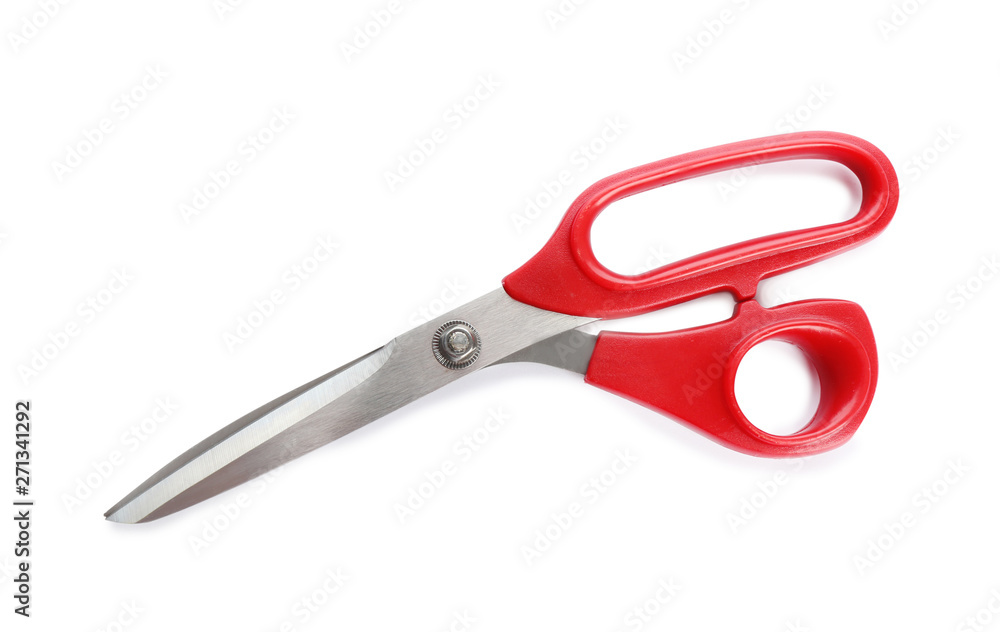 Pair of sharp sewing scissors on white background Pair of sharp sewing scissors on white background