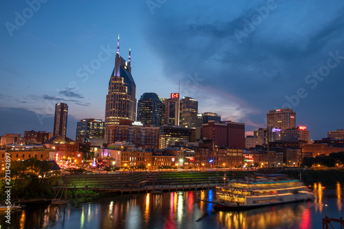 Downtown Nashville Tennessee Skyline at Night