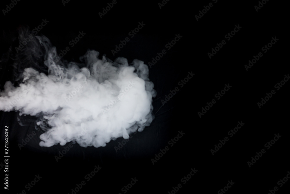 White vape smoke isolated on black background White vape smoke isolated on black background