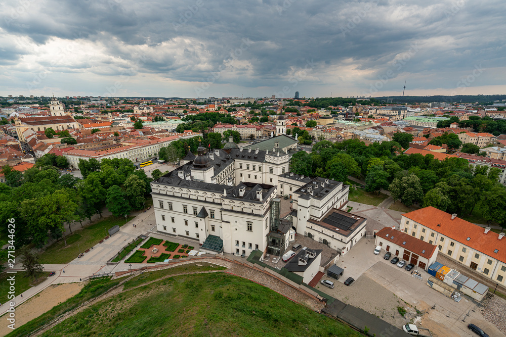 The panoramic view of Vilnius