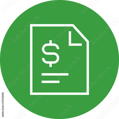 Financial Statement Contract Receipt Outline Icon