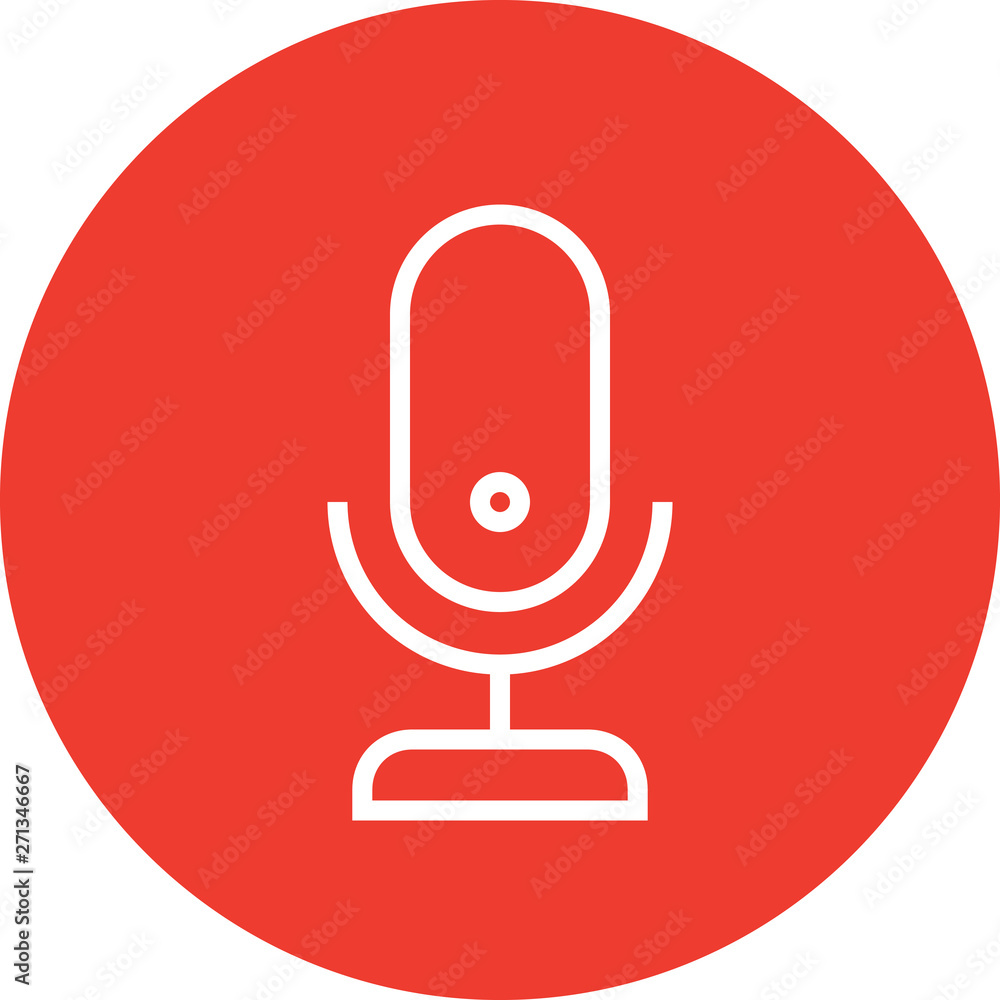 Microphone Broadcast Communication Outline Icon Microphone Broadcast Communication Outline Icon