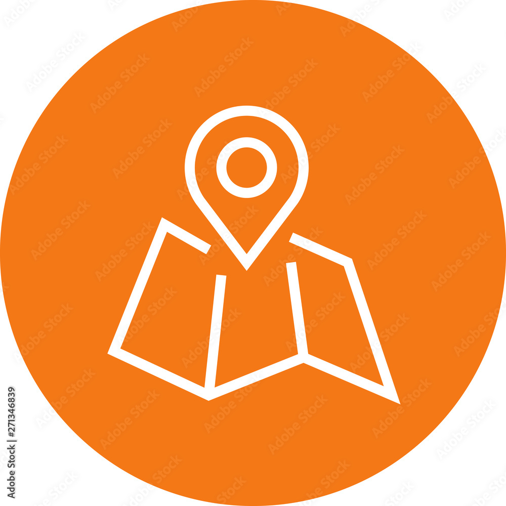 Roadmap Pin Place Outline Icon Roadmap Pin Place Outline Icon
