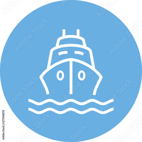 Ship Ocean Cruise Outline Icon