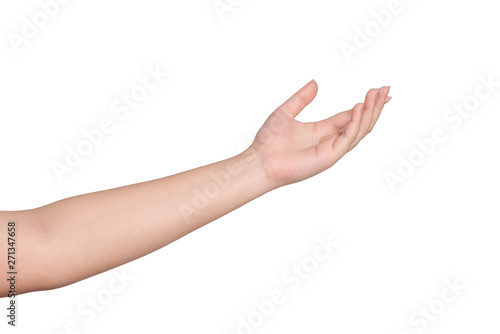Female hand isolated on white background © Suraphol