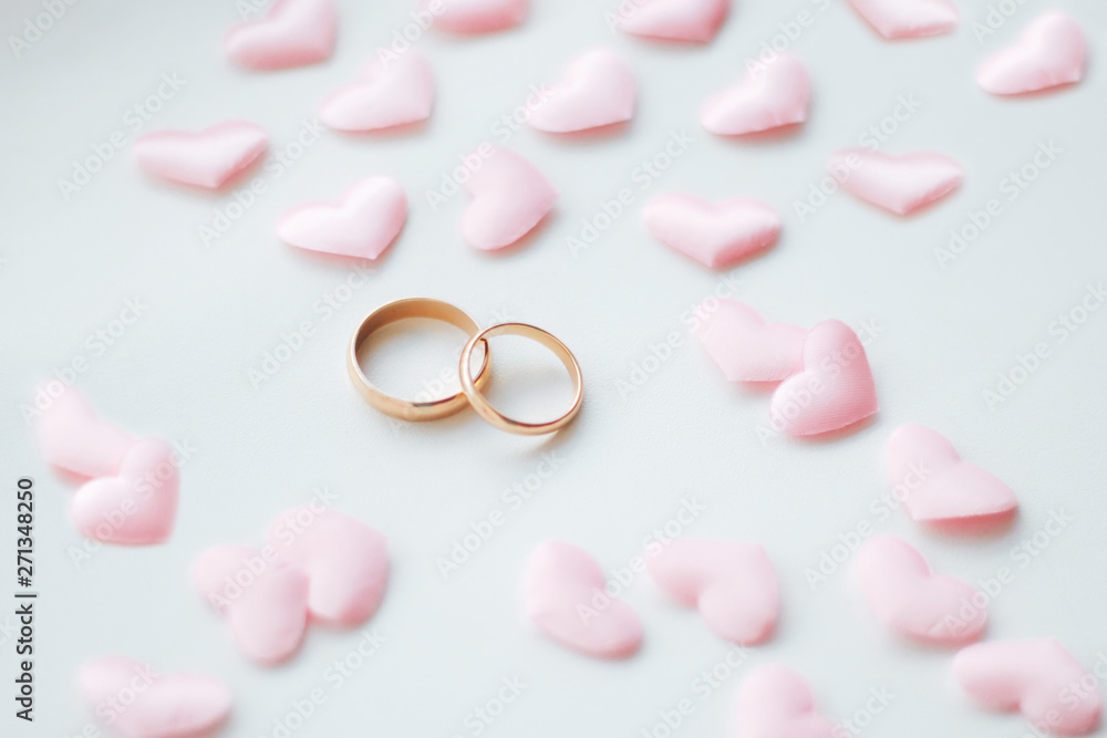 custom made wallpaper toronto digitalWedding rings on a white background in pink hearts