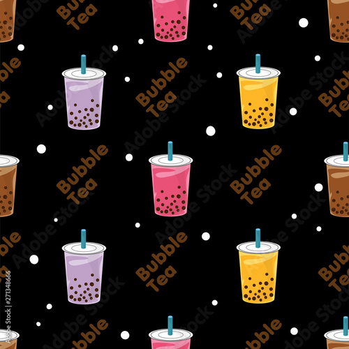 pattern bubble tea graphic cup