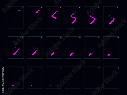 smoke explosion effect frame by frame for animation or game