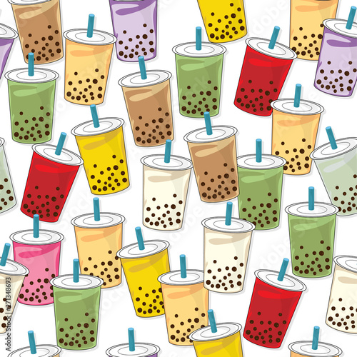 pattern bubble tea graphic cup