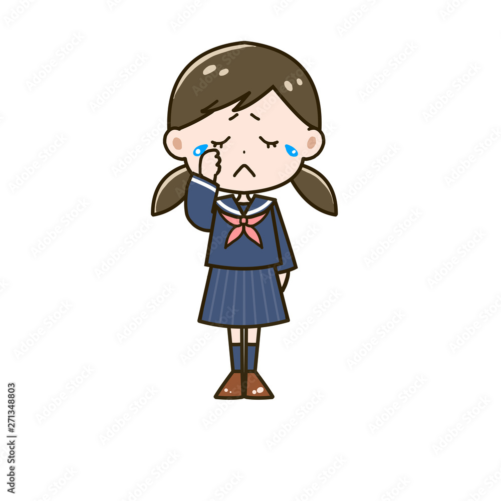 泣く女の子2 ポーズ イラスト 泣く女の子2 ポーズ イラスト