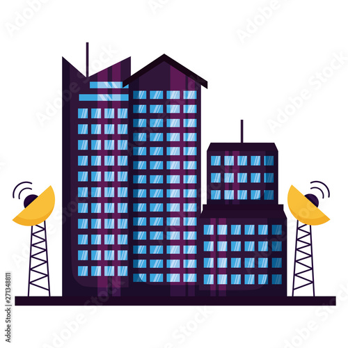 smart city buldings antenna communication