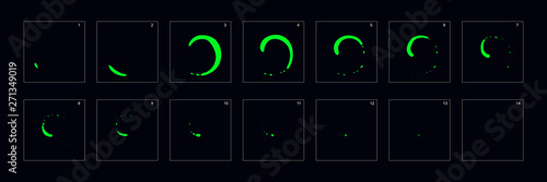 smoke explosion effect frame by frame for animation, game or motion graphic