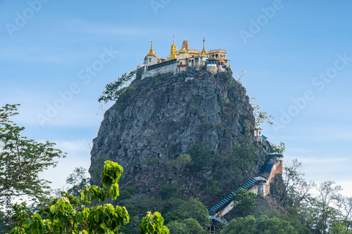mount POPA in Mandalay Myanmar photo