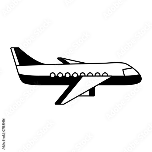 airplane transport travel on white background