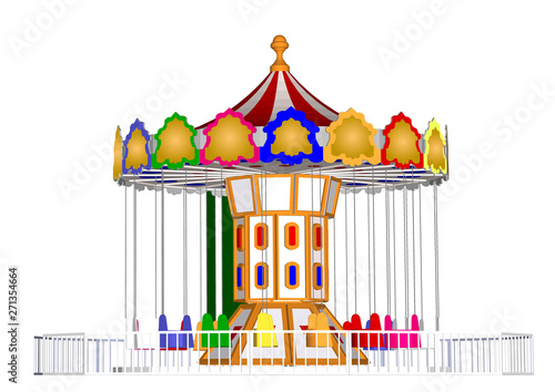 Amusement Park Vector With a white background
