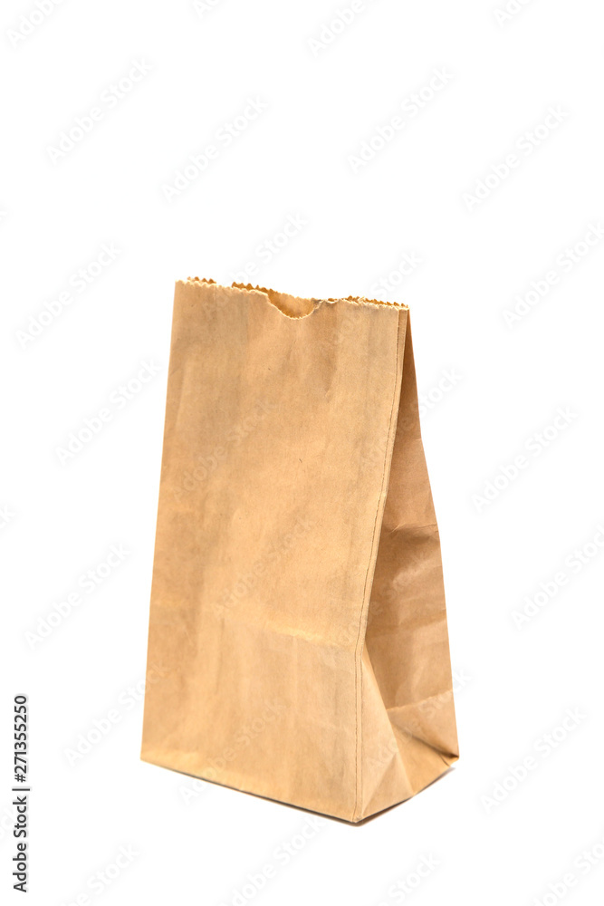 Brown paper bag isolated on white Brown paper bag isolated on white