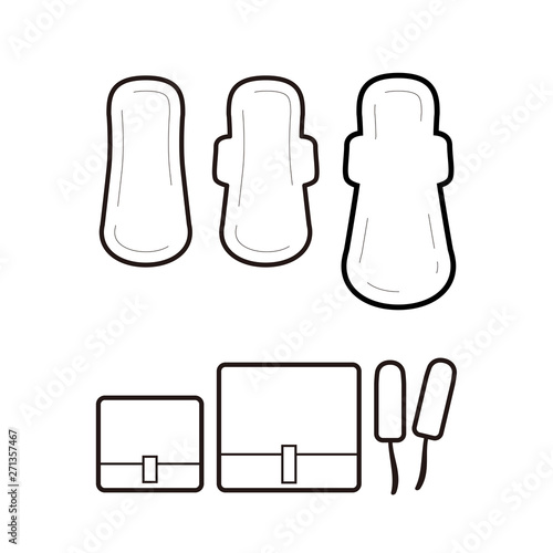 Set of sanitary items.
