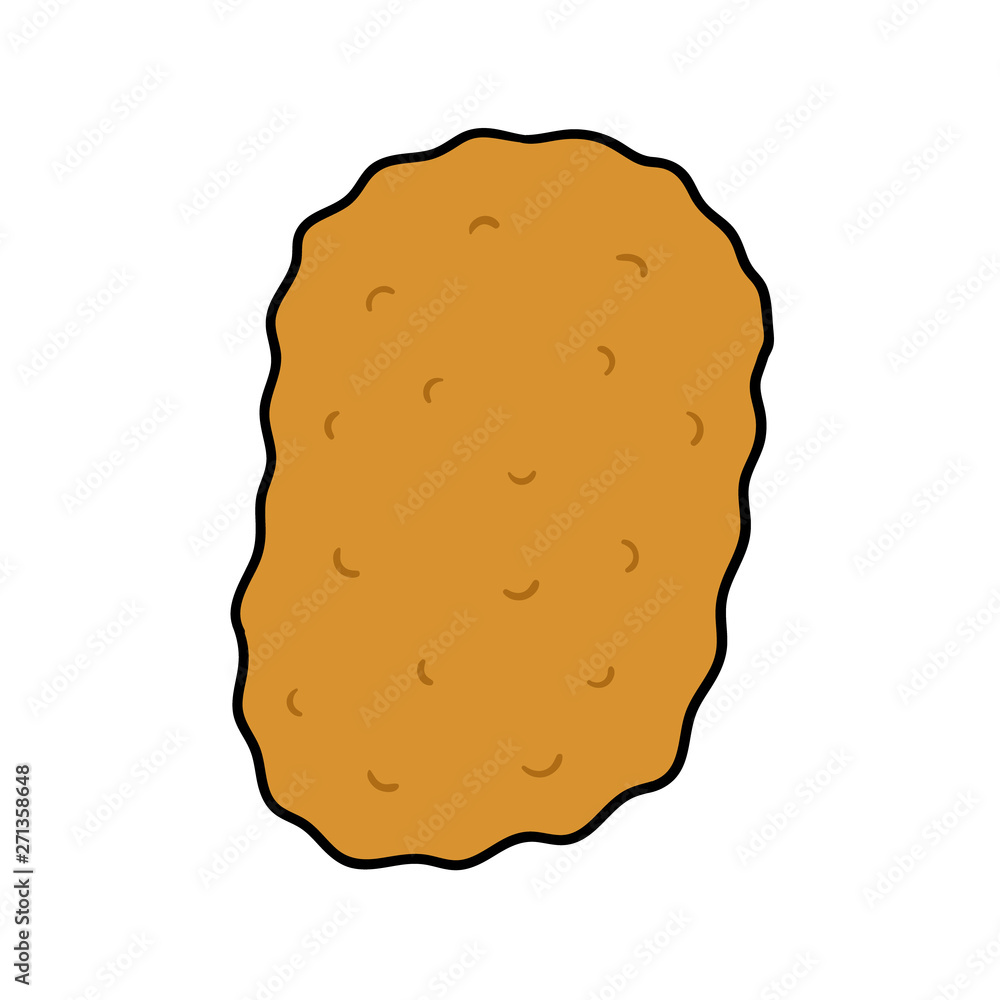 Cartoon Chicken Nugget Vector Illustration Cartoon Chicken Nugget Vector Illustration
