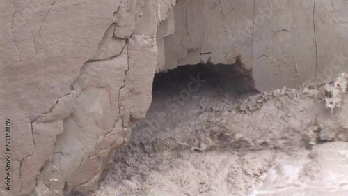 Flash flood in the desert Flash flood, Wadi Nekarot, Negev Desert Israel photo