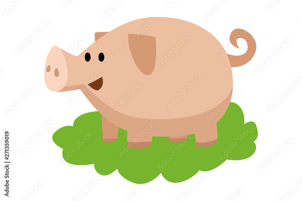 Fototapeta premium Cute Cartoon Animal