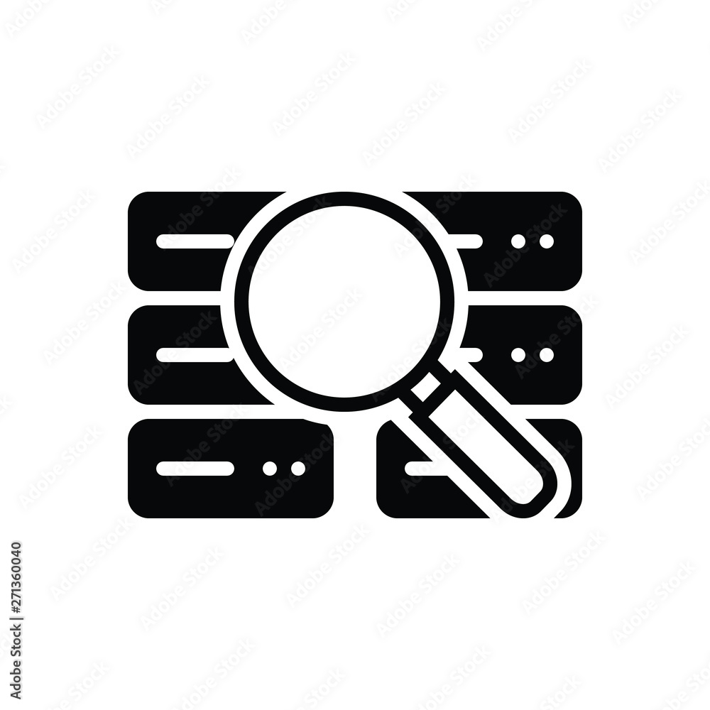 Black solid icon for stock data analysis Black solid icon for stock data analysis