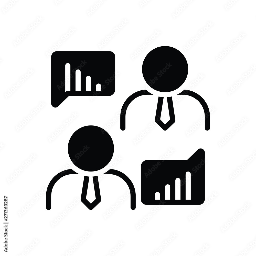 Black solid icon for businessman talking Black solid icon for businessman talking