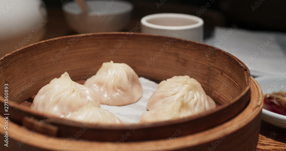 Steamed meat dumpling in restaurant Steamed meat dumpling in restaurant