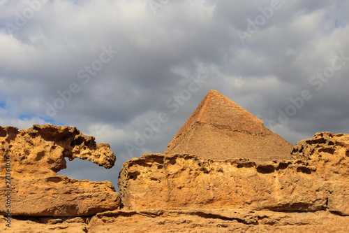 Pyramid of Khafre or of Chephren is the second-tallest and second-largest of the Ancient Egyptian Pyramids of Giza