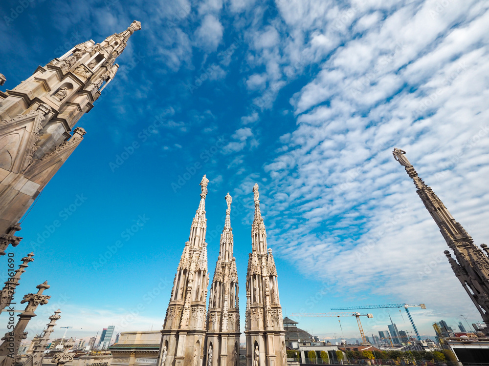 Fototapeta premium Beautiful cathedral in the city of Milan, Italy