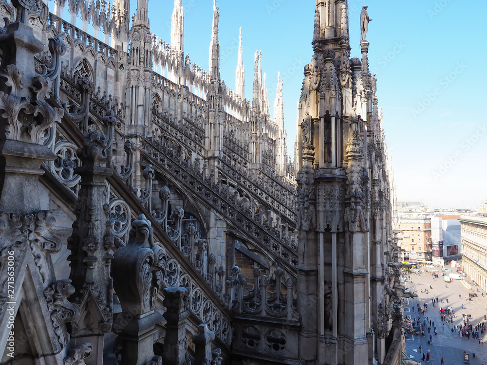 Beautiful cathedral in the city of Milan, Italy