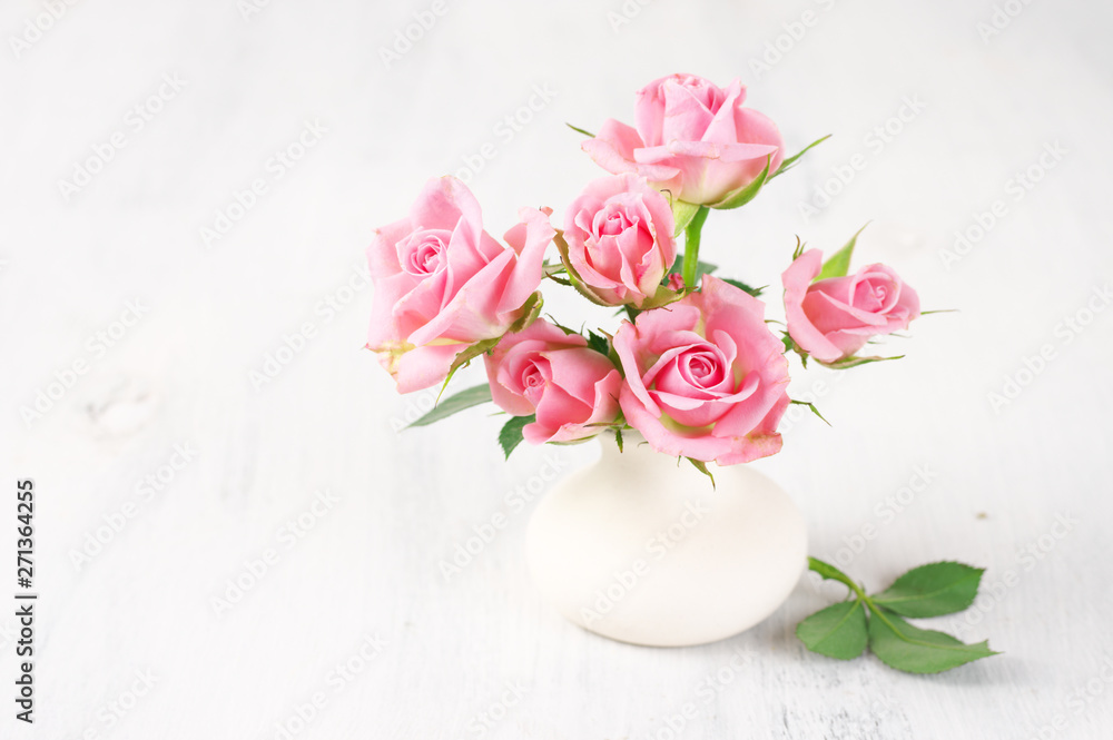Fresh flowers bouquet of pink roses Fresh flowers bouquet of pink roses