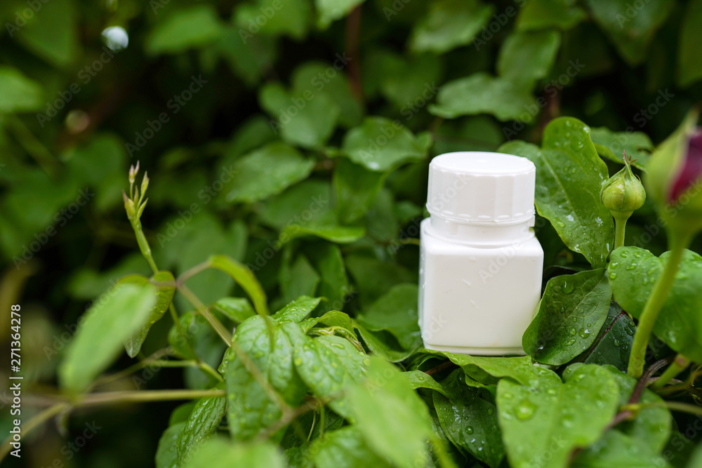 Vitamin Capsules on nature background . herbal medicine , concept of health care Vitamin Capsules on nature background . herbal medicine , concept of health care