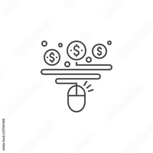 Pay Per Click Line Icon